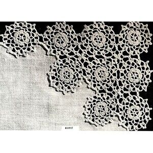 Vintage 1948 Handkerchief Edgings Tatting Crochet Pattern 6119 Irish Lace Doily